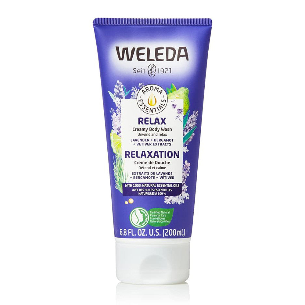 Weleda Aroma Essentials Relax Creamy Body Wash, Lavender, 6.8 Oz
